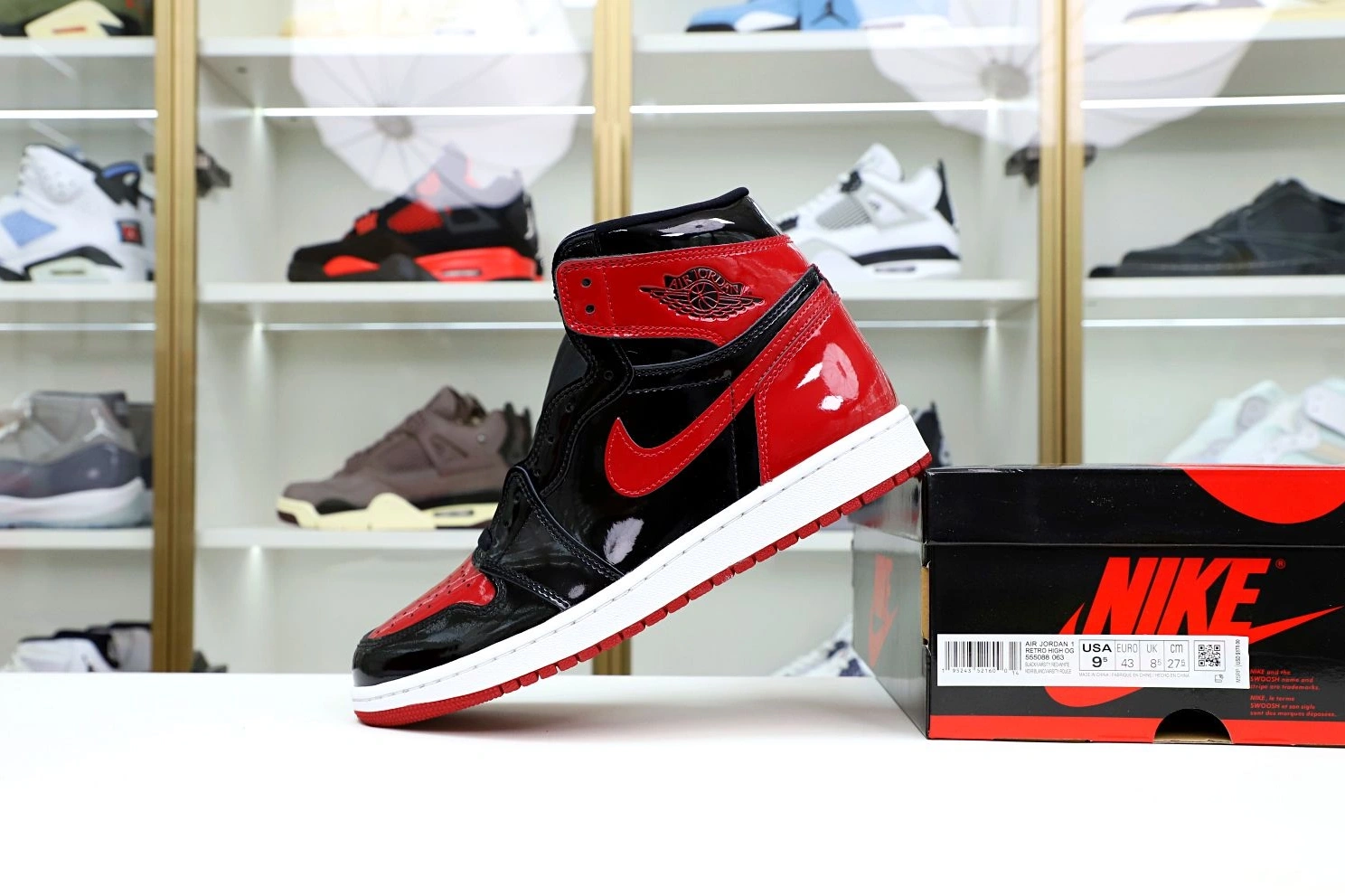 OG JORDAN HIGH PATENT BRED 1 AIR 0201